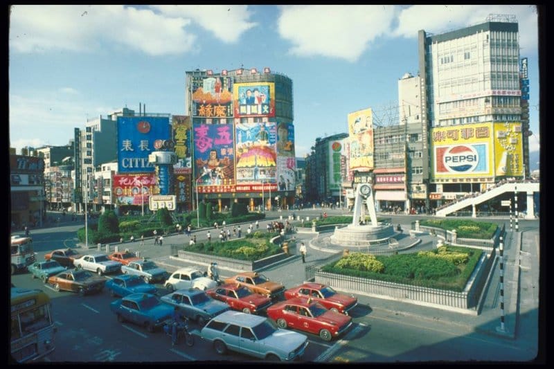 1978年,西門圓環。(圖/張哲生提供)