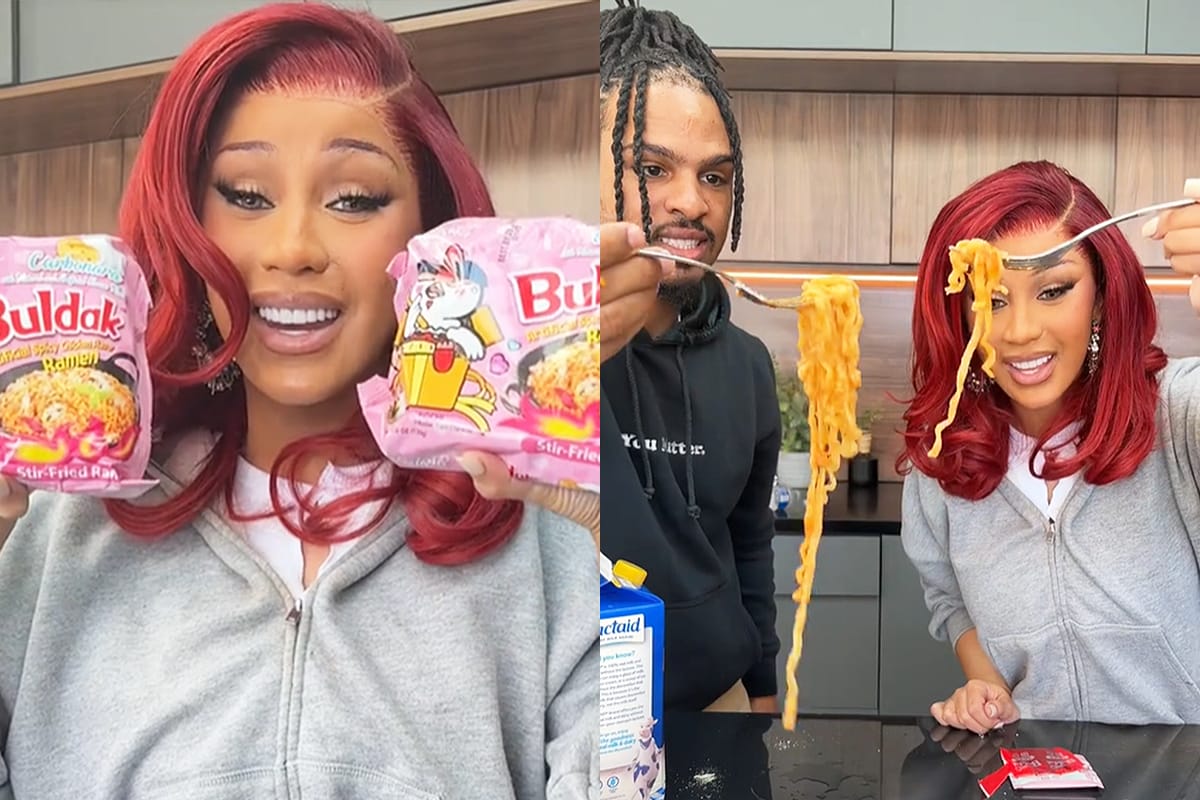 Cardi B's Buldak Noodle Mukbang Takes TikTok by Storm